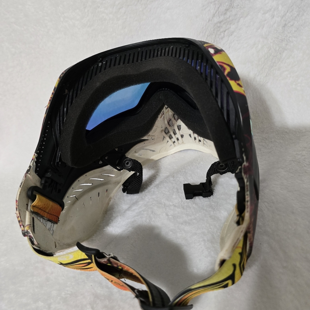 V-Force Grill Paintball Mask Orange Yellow Black With Normal Wear Used - Picture 9 of 16